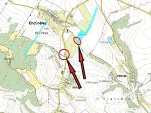 Prodej podílu pole, Chotiněves, 962 m2