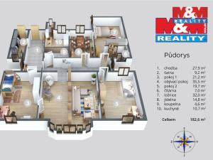 Prodej bytu 5+1, Teplice, Krupská, 171 m2