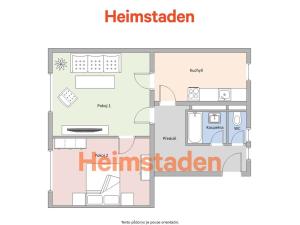 Pronájem bytu 2+1, Karviná - Nové Město, Kořenského, 55 m2