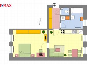 Pronájem bytu 2+kk, Jablonec nad Nisou, Podhorská, 50 m2