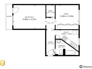 Prodej bytu 2+1, Zlín - Malenovice, Tyršova, 52 m2