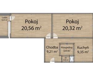 Prodej bytu 2+1, Nýrsko, Jiráskova, 64 m2