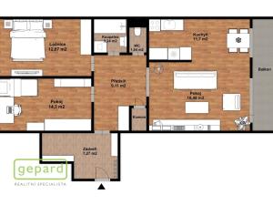 Prodej bytu 3+kk, Praha - Stodůlky, Bellušova, 80 m2