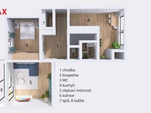 Pronájem bytu 2+1, Šumperk, Čajkovského, 60 m2