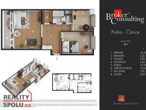 Prodej bytu 2+1, Praha, 63 m2
