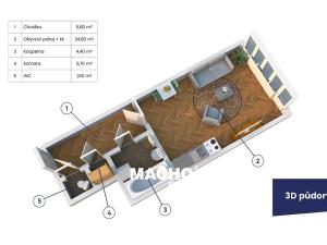 Pronájem bytu 1+kk, Praha - Vinohrady, Hradešínská, 37 m2