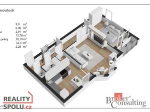 Prodej bytu 2+1, Kosmonosy, Jizerská, 64 m2