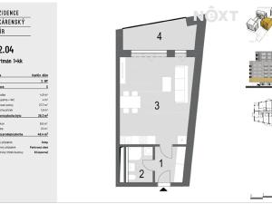 Pronájem bytu 1+kk, Brno, Bratislavská, 37 m2