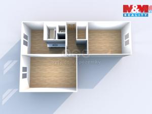 Pronájem bytu 2+1, Ústí nad Labem - Neštěmice, Mlýnská, 62 m2