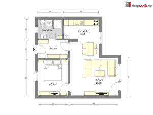 Pronájem bytu 2+kk, Neratovice - Lobkovice, Růžová, 56 m2