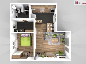 Pronájem bytu 2+kk, Neratovice - Lobkovice, Růžová, 56 m2