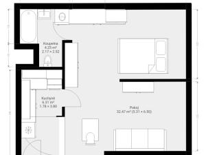Pronájem bytu 1+kk, Praha - Vinohrady, V Horní Stromce, 42 m2