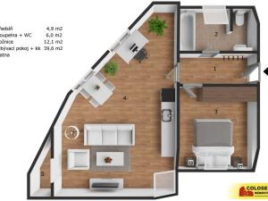 Prodej bytu 2+kk, Rudoltice, 62 m2
