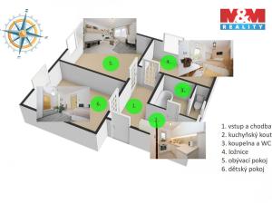Prodej bytu 3+kk, Žďár nad Sázavou - Žďár nad Sázavou 3, Brodská, 54 m2