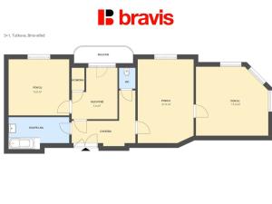 Pronájem bytu 3+1, Brno - Veveří, Tučkova, 75 m2