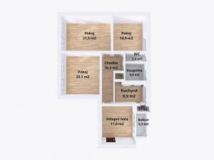 Prodej bytu 4+1, Šumperk, Masarykovo nám., 97 m2