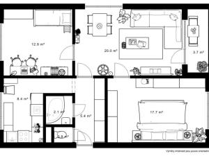 Prodej bytu 3+1, Mělník, Českobratrská, 73 m2