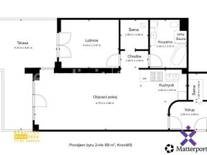 Pronájem bytu 2+kk, Kroměříž, Nitranská, 69 m2