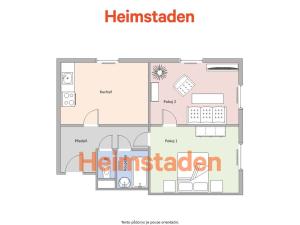 Pronájem bytu 2+1, Ostrava - Poruba, Komenského, 55 m2