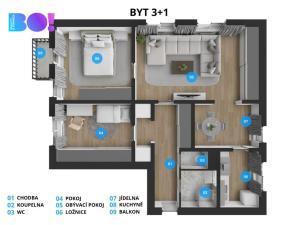 Prodej bytu 3+1, Třinec, Habrová, 72 m2