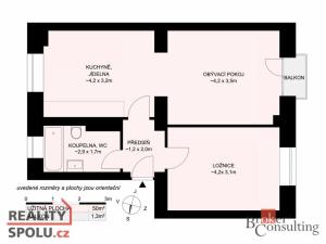 Prodej bytu 2+1, Milevsko, P. Bezruče, 58 m2
