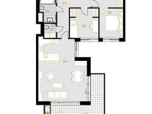 Pronájem bytu 3+kk, Praha - Košíře, Na pomezí, 93 m2