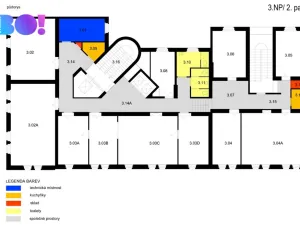 Pronájem kanceláře, Praha, Žerotínova, 420 m2