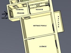 Pronájem bytu 2+1, Brno - Černá Pole, Slepá, 50 m2