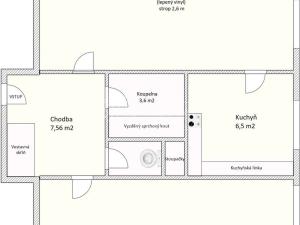 Pronájem bytu 2+1, Kladno - Kročehlavy, Dlouhá, 53 m2