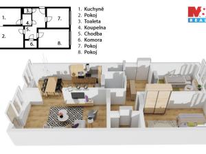 Prodej bytu 3+1, Neratovice, Na Výsluní, 68 m2