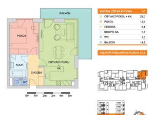 Pronájem bytu 2+kk, Olomouc, Edvarda Beneše, 57 m2