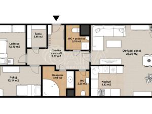 Prodej bytu 3+kk, Praha - Krč, Točitá, 79 m2