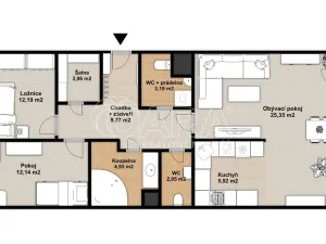 Prodej bytu 3+1, Praha - Krč, Točitá, 87 m2