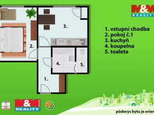 Pronájem bytu 1+1, Ústí nad Orlicí, Jilemnického, 34 m2