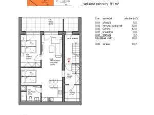 Prodej bytu 2+kk, Písek, Dolní, 60 m2