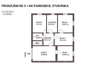 Pronájem rodinného domu, Pardubice, Lesní, 84 m2