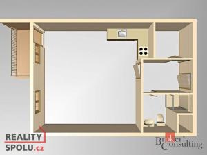 Pronájem bytu 1+kk, Praha - Libeň, Matějkova, 49 m2