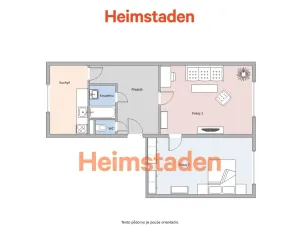 Pronájem bytu 2+1, Havířov - Město, Erbenova, 56 m2