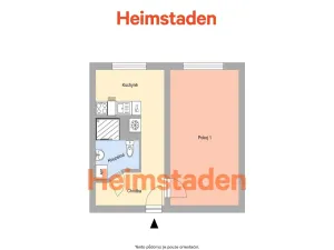 Pronájem bytu 1+1, Ostrava - Výškovice, Šeříková, 40 m2