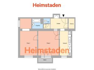 Pronájem bytu 2+1, Ostrava - Poruba, Bohuslava Martinů, 60 m2