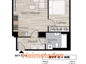 Pronájem bytu 2+kk, Ostrava - Poruba, Porubská, 42 m2