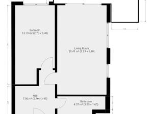 Pronájem bytu 2+kk, Praha - Modřany, Československého exilu, 50 m2