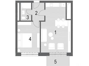 Pronájem bytu 2+kk, Brno, Bratislavská, 50 m2