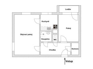 Pronájem bytu 2+1, Pardubice - Zelené Předměstí, nábřeží Závodu míru, 53 m2
