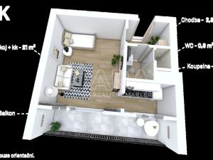 Pronájem bytu 1+kk, Praha - Střížkov, Rumburská, 33 m2