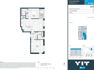 Prodej bytu 3+kk, Praha - Hlubočepy, Wassermannova, 68 m2