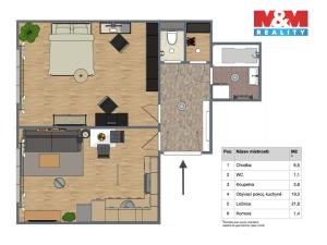 Prodej bytu 2+kk, Praha - Holešovice, Jirečkova, 52 m2