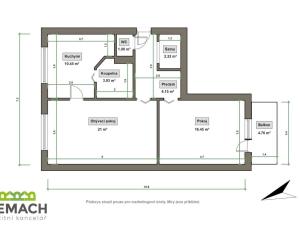 Pronájem bytu 2+1, Uherské Hradiště, Štěpnická, 63 m2