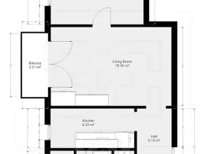 Pronájem bytu 2+1, České Budějovice, Lidická tř., 52 m2