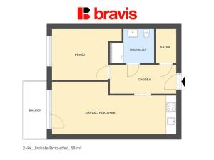 Prodej bytu 2+kk, Brno - Staré Brno, Jircháře, 58 m2